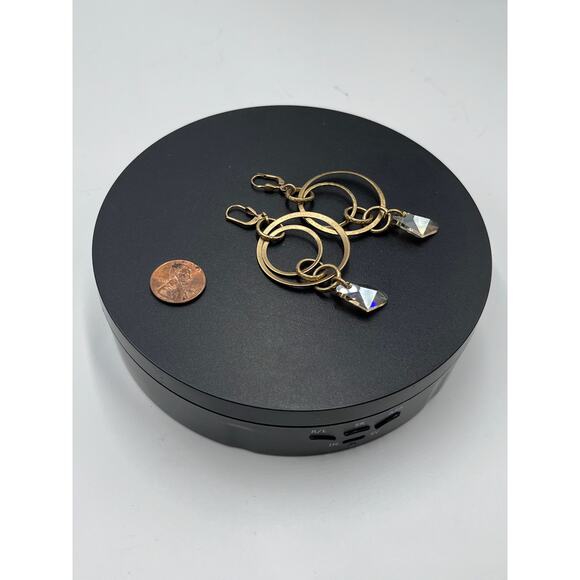 Catherine Popesco Gold Plated Light Amber Color Crystal Necklace Earring Set - Picture 7 of 13